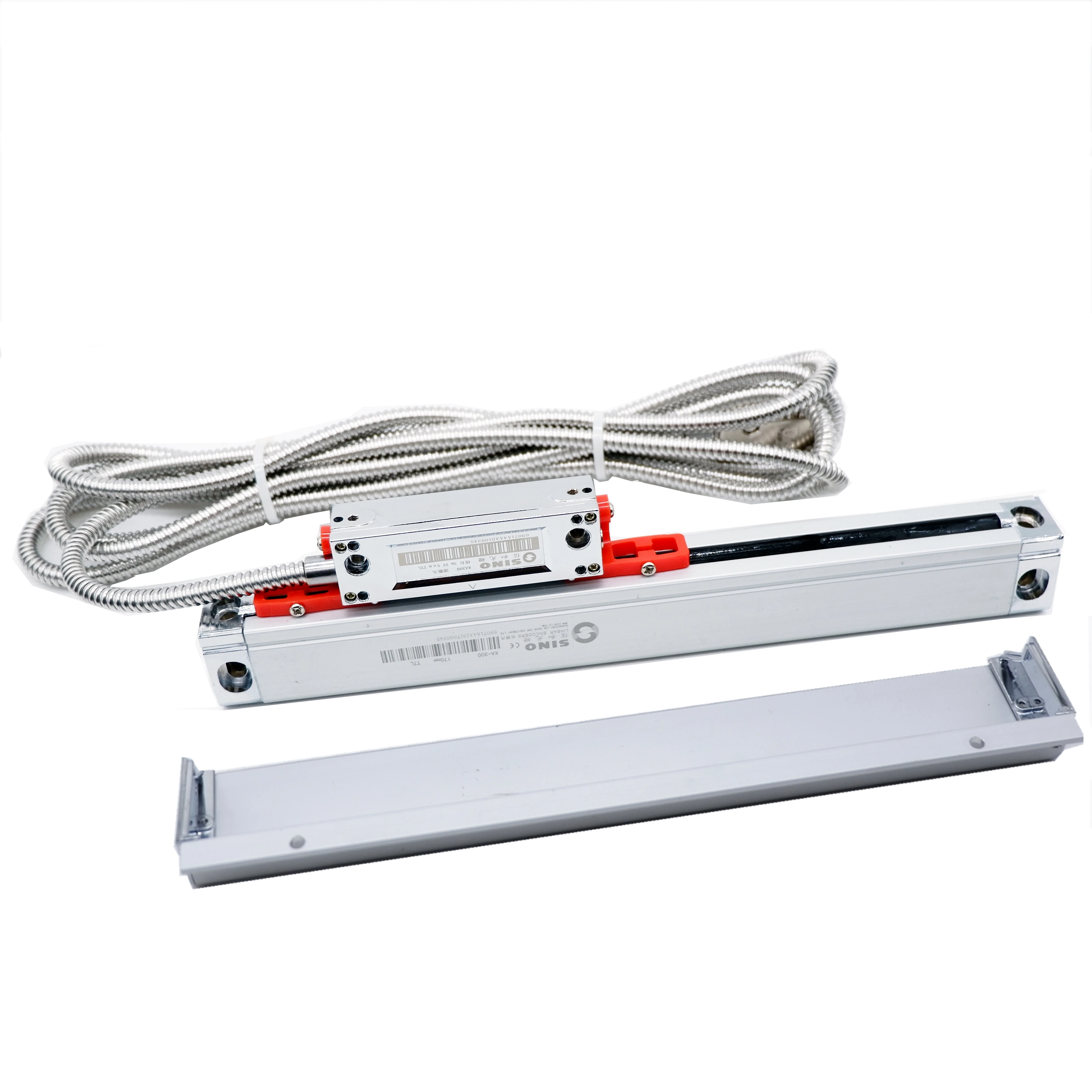 High Precision Sino KA-300 Linear Displacement Sensor Lathe Mill Linear Scale Grating Ruler Sino KA300 70-470mm Resolution 5um