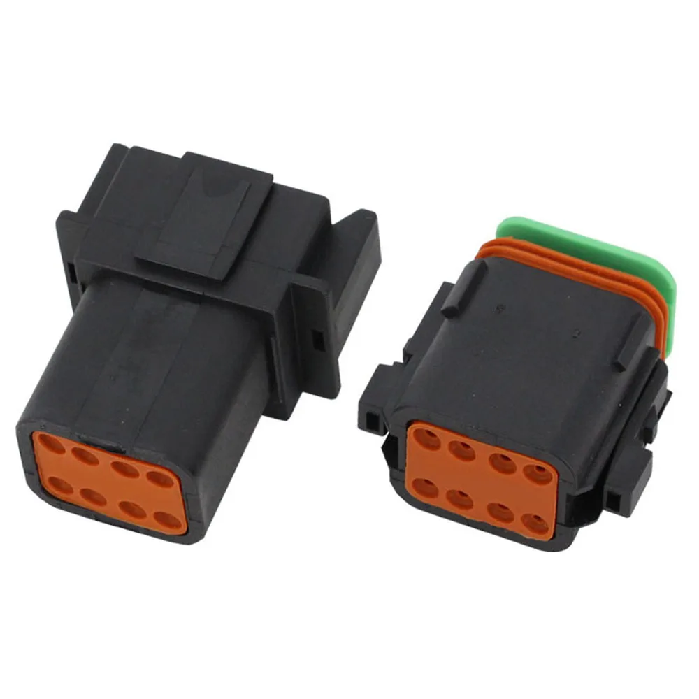 Black 10 Sets 8 Pin DJ3081Y-1.6-11/21 DT Connectors  DT04-8P,DT06-8S Automobile waterproof wire electrical connector plug