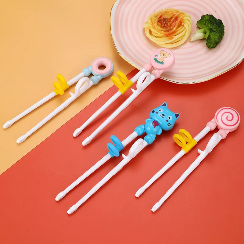 Training Chopsticks Cute Anime Children Chopsticks For Sushi Baby Kids Child Enlightenment Tableware Learner Gifts