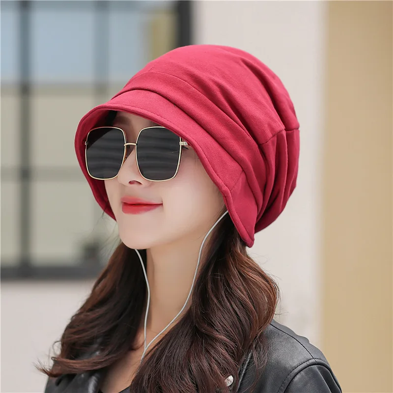 COKK Autumn Winter Womens Hats Beanie Turban Hat Female Bonnet Woman Baggy Cap Winter Hats For Women Windproof Ear Protect Gorro