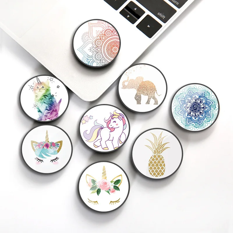 ZUCZUG lovely unicorn malowane składane stojaki na telefon do smartfonów i tabletów telefon komórkowy uniwersalny uchwyt na palec