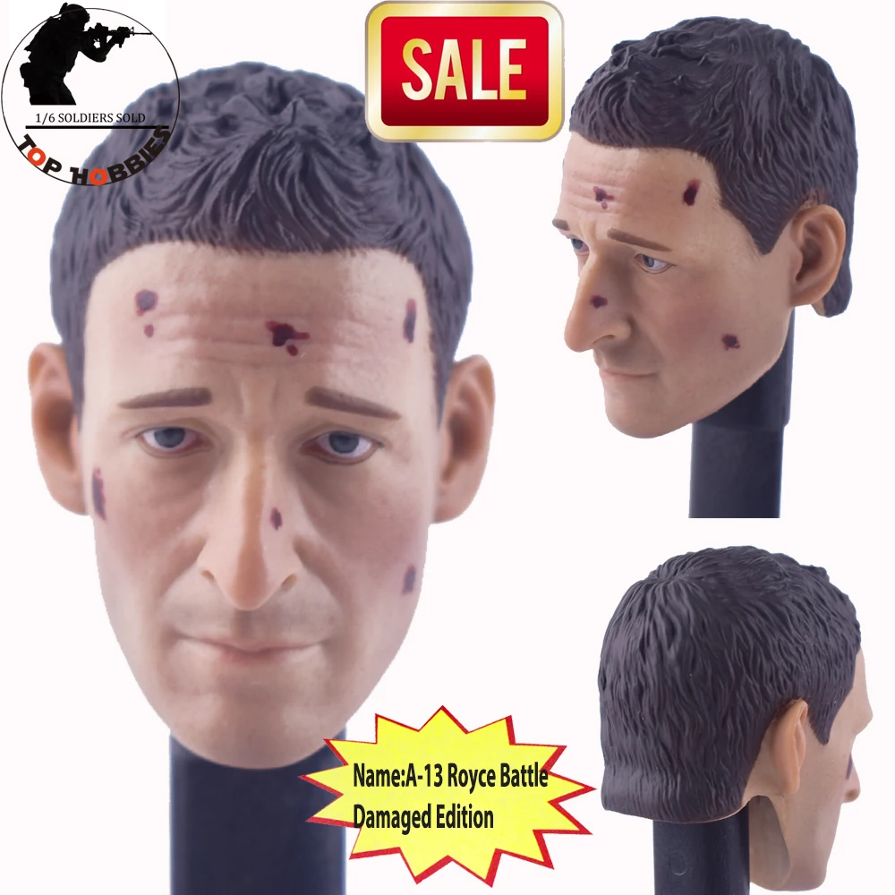 

A Series A-13 1/6 Sca Male Head Sculpture Carving Royce Fit 12Inch COOMODEL 1/6 Muscle Body Figure In Store Collectible