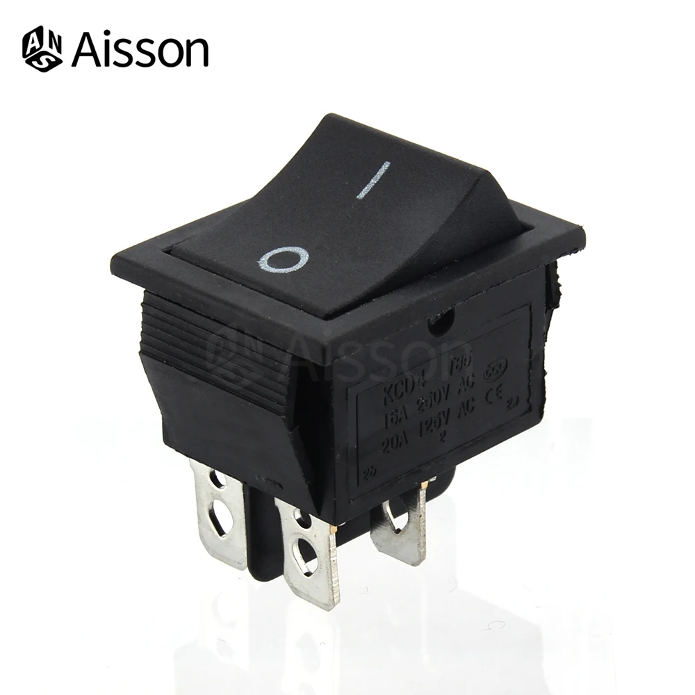KCD4 4/6Pins Rocker Switch ON-OFF 2 Position Electrical equipment With Light Power Switch Switch cap 16A 250VAC/ 20A 125V