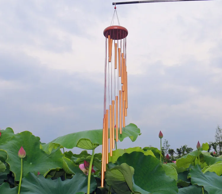 Wind Chimes Pendant Customized Wood Tuner Big Bell Chimes Frosted Tube Birthday Gift Home Decoration Pendant