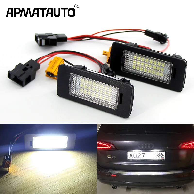 Canubus 24SMD LED Number License Plate Lights for VW Golf 6/7 Variant Passat B6 Variant Jetta MK6 Sharan Touran Touareg