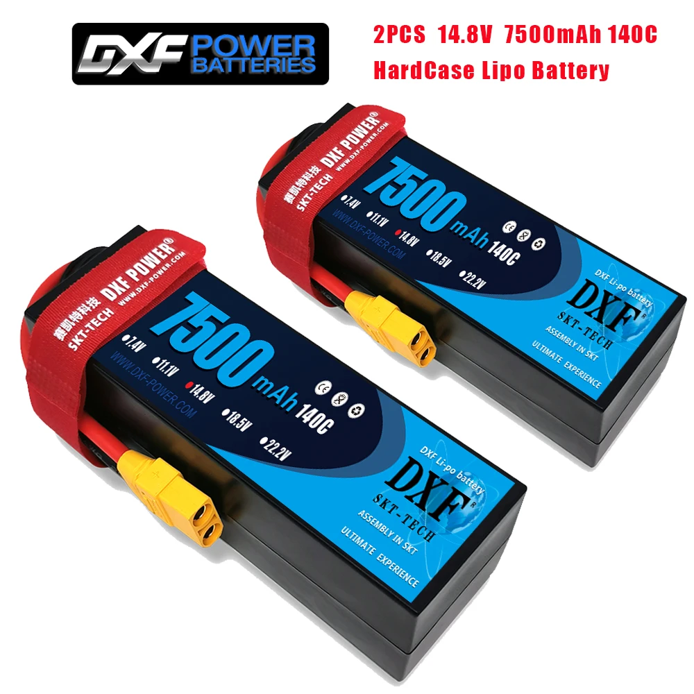 

DXF 2PCS 3S 4S 11.1V 14.8V 15.2V 6750mAh 6400mAh 7500mAh 8000mAh 100C 200C 140C 280C 130C 260C for RC 1/8 Buggy Truggy Car Truck