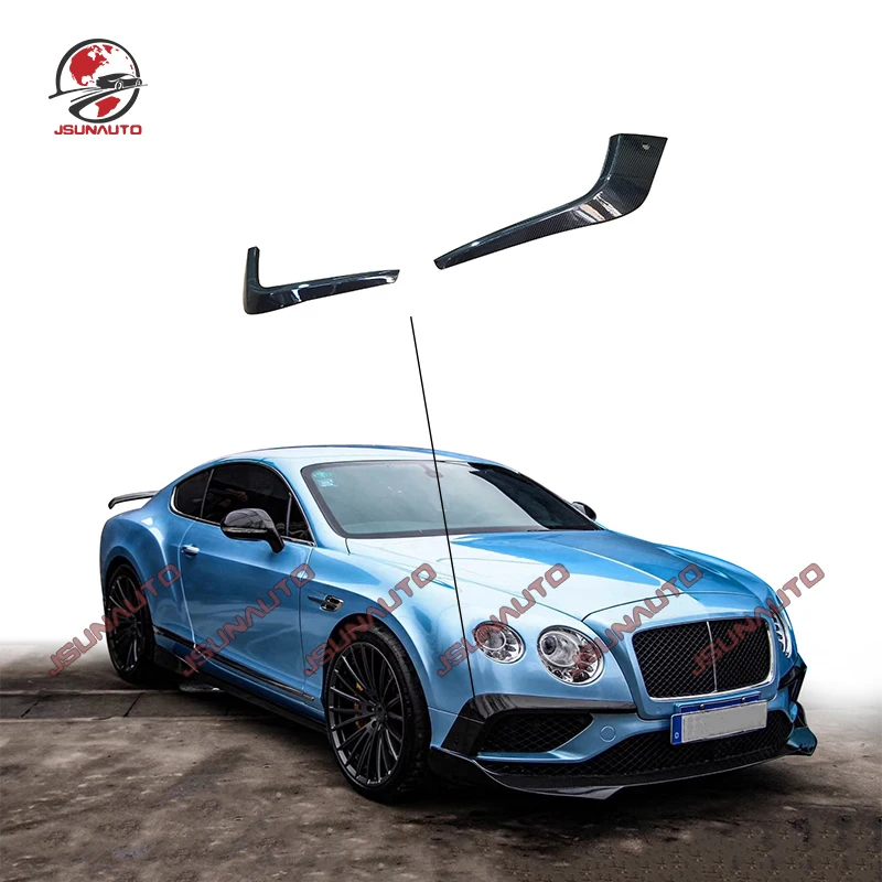 For 2016-2018 Bentley Continental GT Carbon Fiber STARTECH Style Front Bumper Side Air Vents Cover Carbon Trims Body Kit