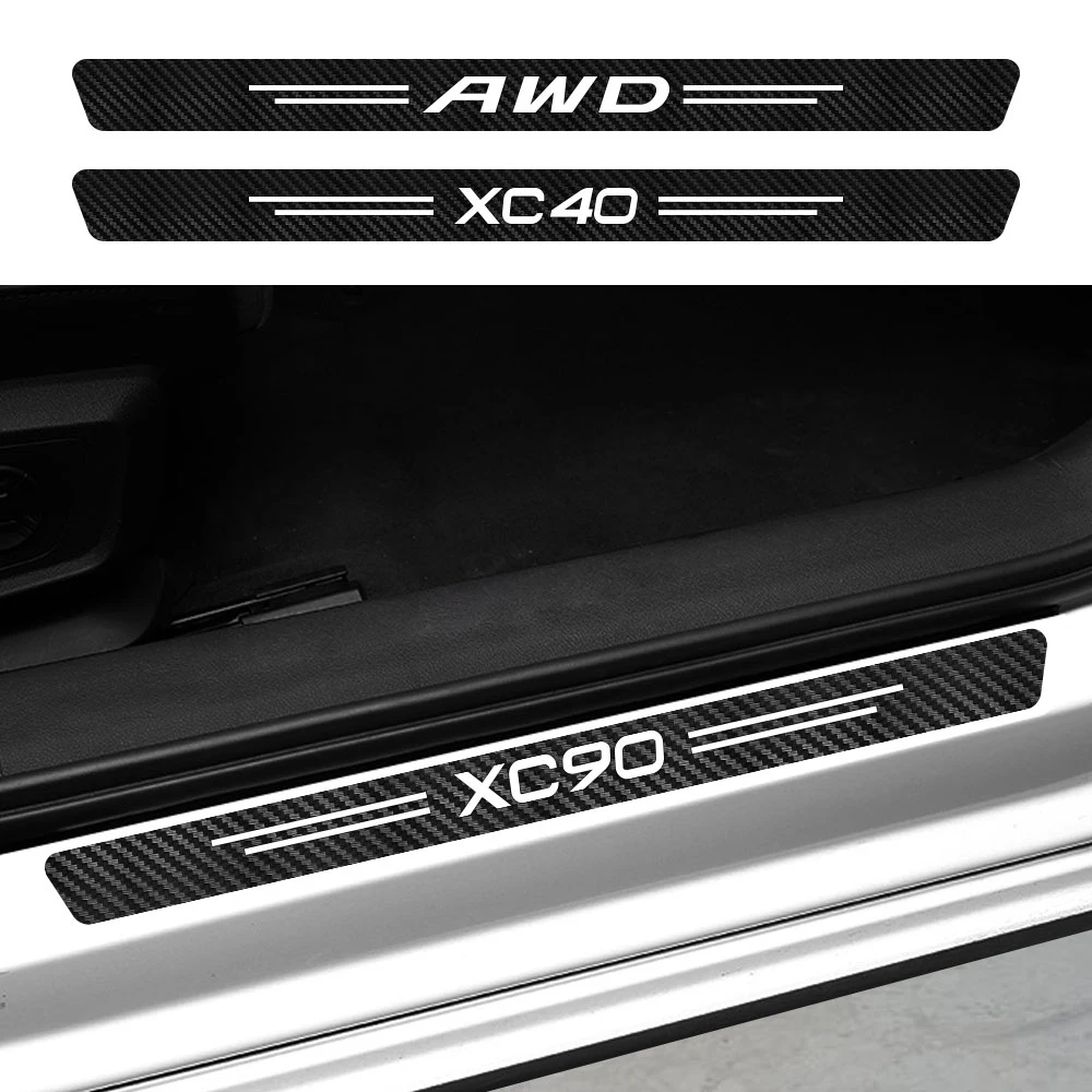 

For Volvo XC90 XC60 T6 V40 AWD C30 C70 S60 S80 S90 V50 V60 V70 V90 XC40 XC70 Accessories Car Door Sill Protective Stickers