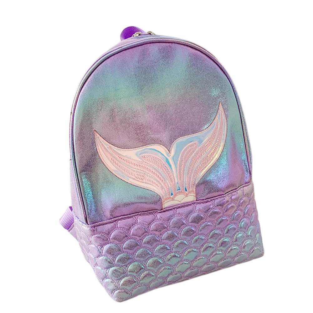 New Fashion Ladies Mermaid Sequin Glitter Bling Backpacks PU Leather Bag Women Zipper Shoulder Bag Blue Pink Purple