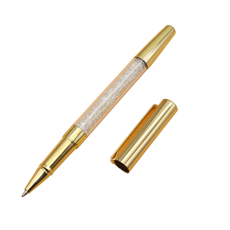 1 Pcs Luxury crystal pen 0.5mm Ballpoint pen Promotion pens Luxury metal crystal pen Student school office friend gift pen