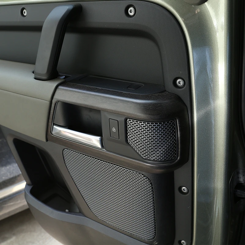 For Land Rover Defender 90 110 2020-2022 Car Inner Door Handle Frame Cover Trim Sticker Carbon Fiber ABS Interior Accessories