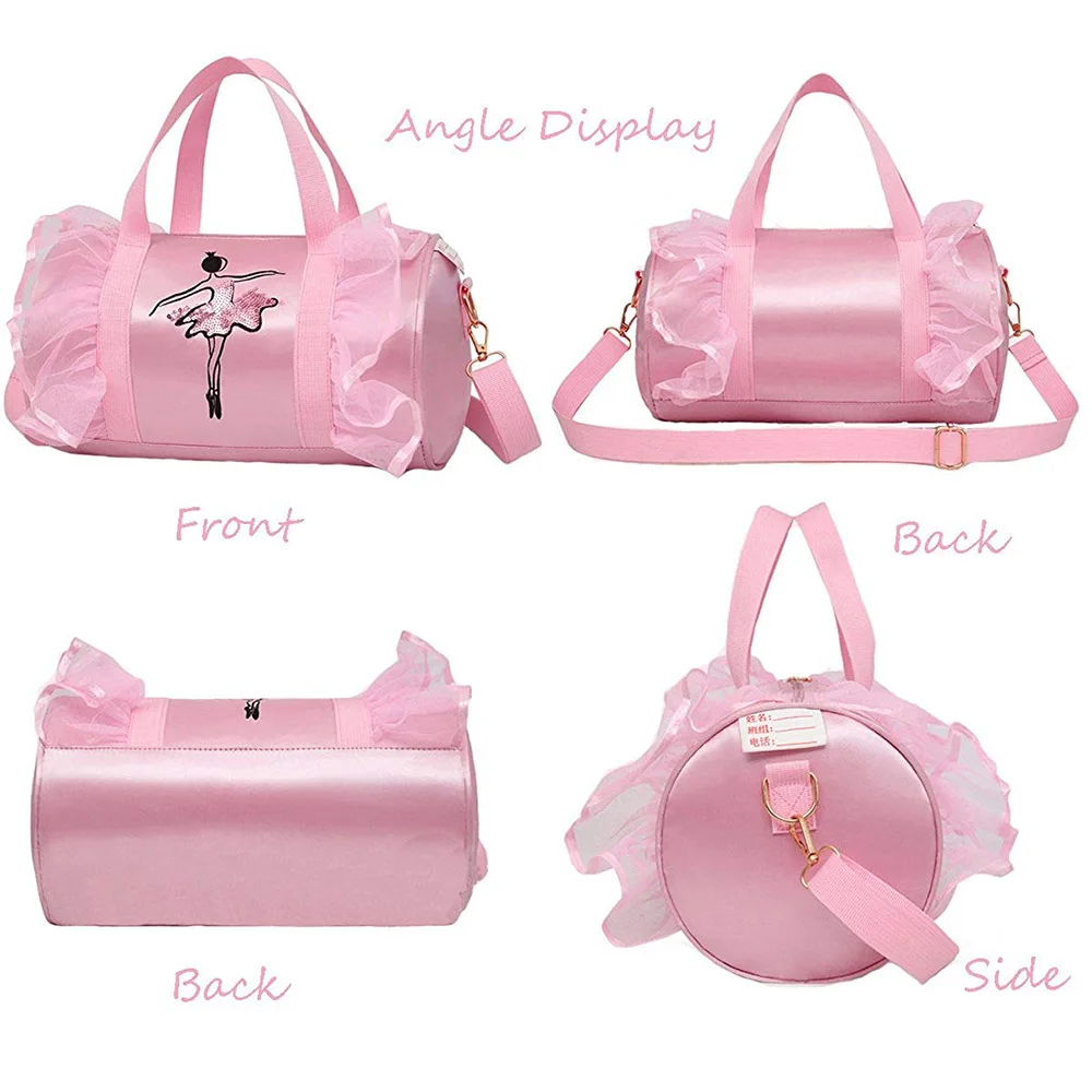 Ballet Dance Bags Pink  Girls Sports Dance Kids Backpack Baby Barrels Package Bag Costume Clothes Shoes Dress  Handbag