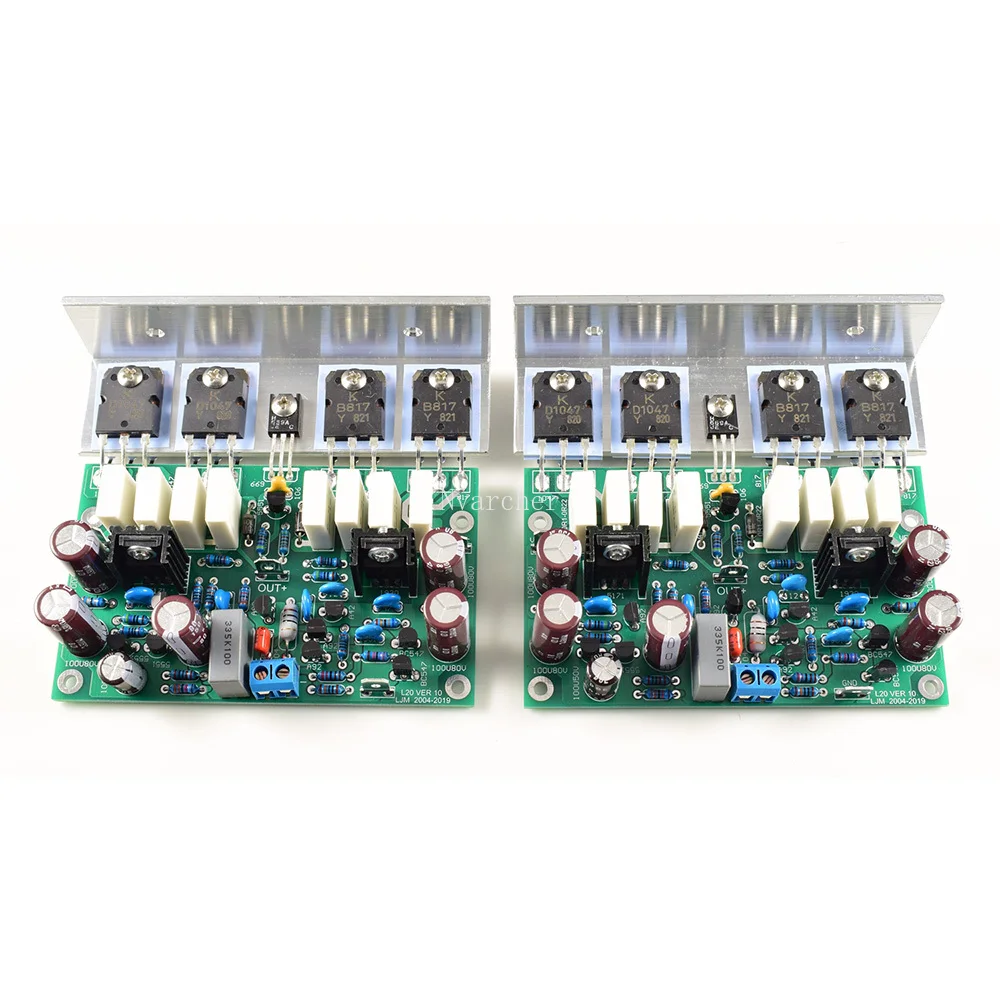 

Nvarcher 2pcs HI-END L20 VER 10 Stereo Power Amplifier Finished Board 200W 8R With Angle Aluminum