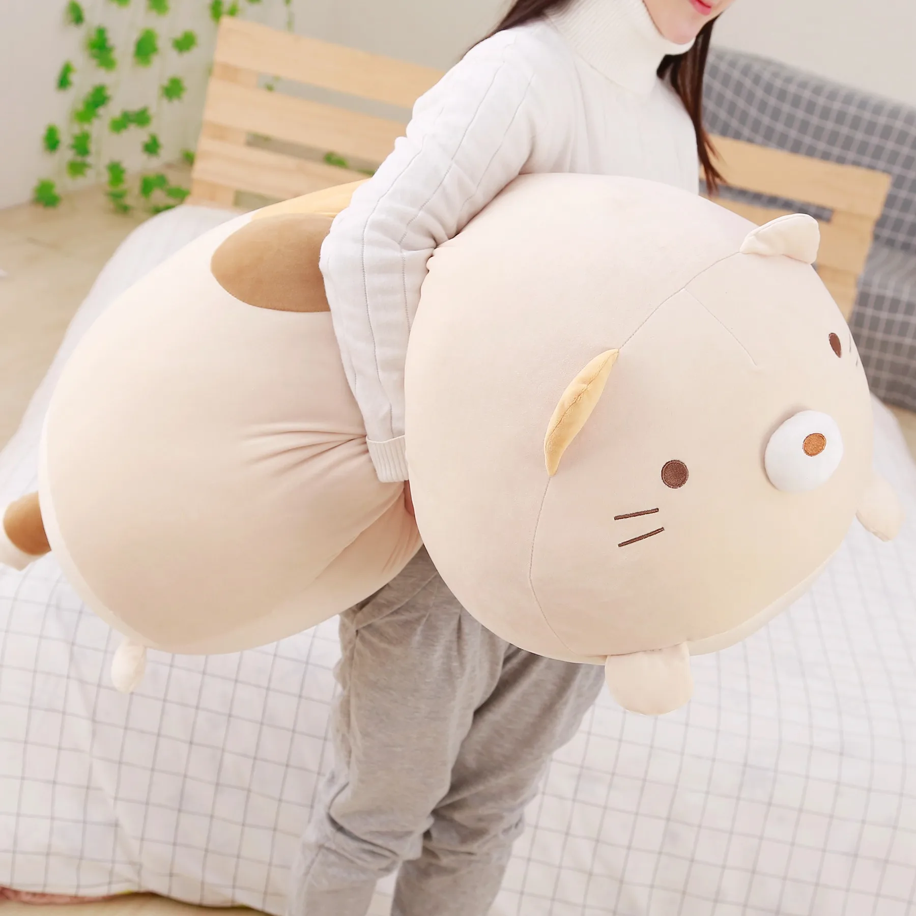 Big Size Kawaii Sumikkogurashi Peluche Doll Cartoon Image Soft Pillow Cat lizard Bear Kappa Stuffed Plush Toy Cushion Gift