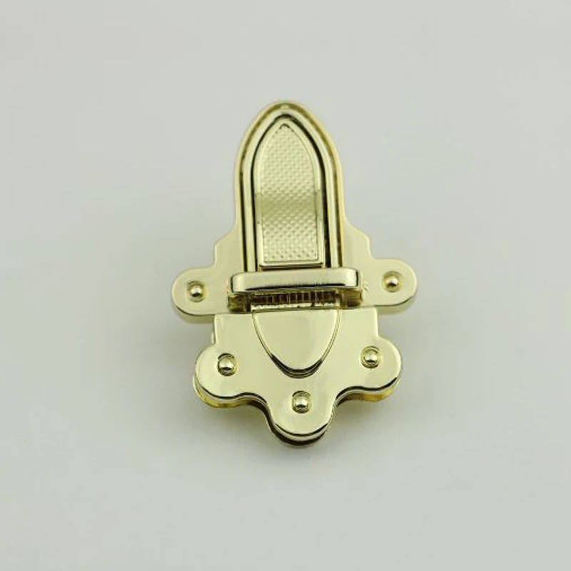 10 Pieces Handmade DIY luggage hardware buckle duck tongue lock metal gold mortise switch lock bag hardware