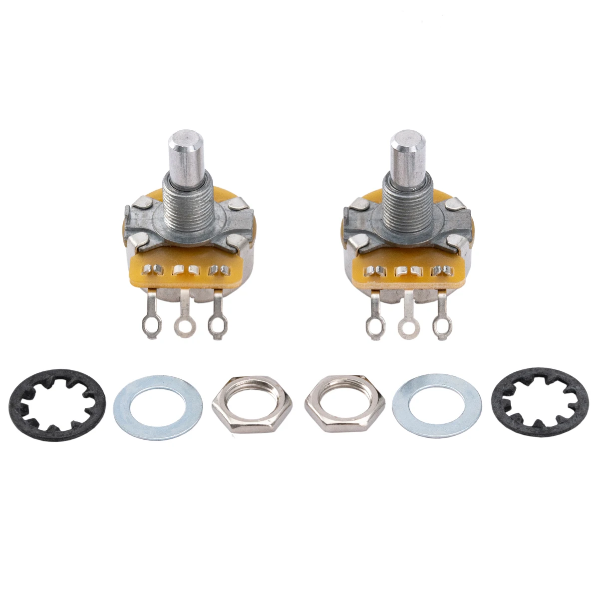 CTS 450 Series A250K Solid Shaft Guitar Pots Audio Taper Potentiometer for USA Electric Guitar and Bass, 10% Tolerance(Set of 2)