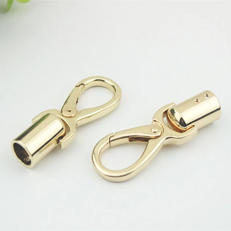 10pcs 12x65mm Bag Metal Buckles Tassel Cords Stopper Clasp Handbag Strap Belt Hanging Snap Hook Buckle DIY Hardware Accessories