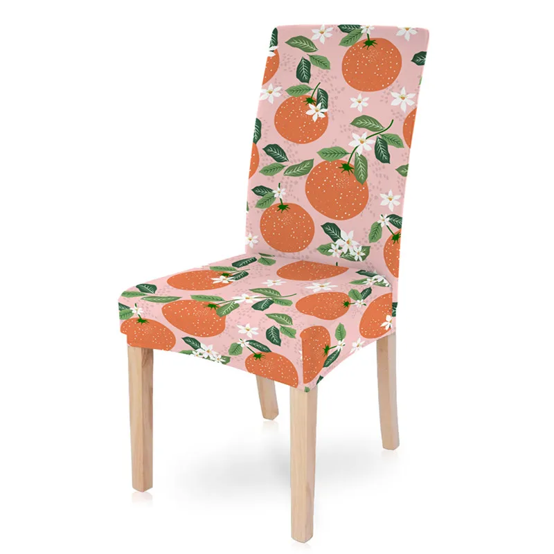 Fruit Pattern Stretch Chair Cover Elastic Kitchen Seat Covers Dust Proof Universal Size For Restaurant Banquet Party Decoration