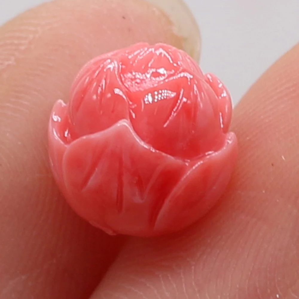 20Pcs Natural Red Coral Beads Bud Through-Hole Isolation Bead For Jewelry Making DIY Necklace Earrings Bracelet Accessory