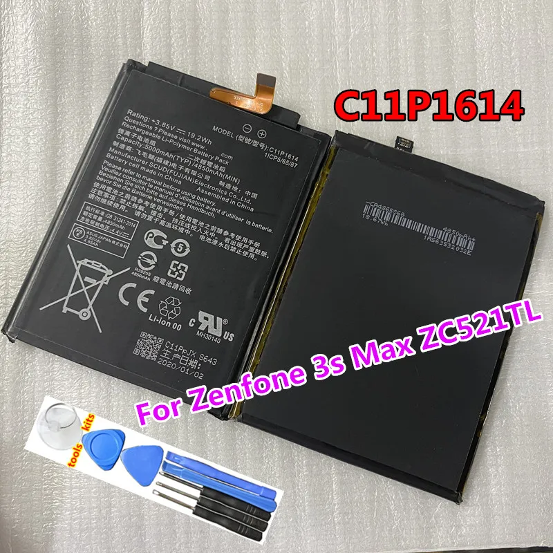 New Original 5000mAh C11P1614 Battery for Asus Zenfone Pegasus 3s Max ZC521TL X00GD Dual SIM TD-LTE Batteries