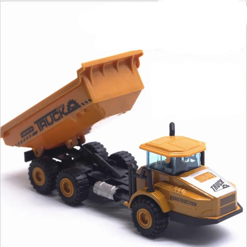 1:43 alloy high simulation engineering vehicle model,pull back excavator,dump truck,mixer truck,crane toy,free shipping