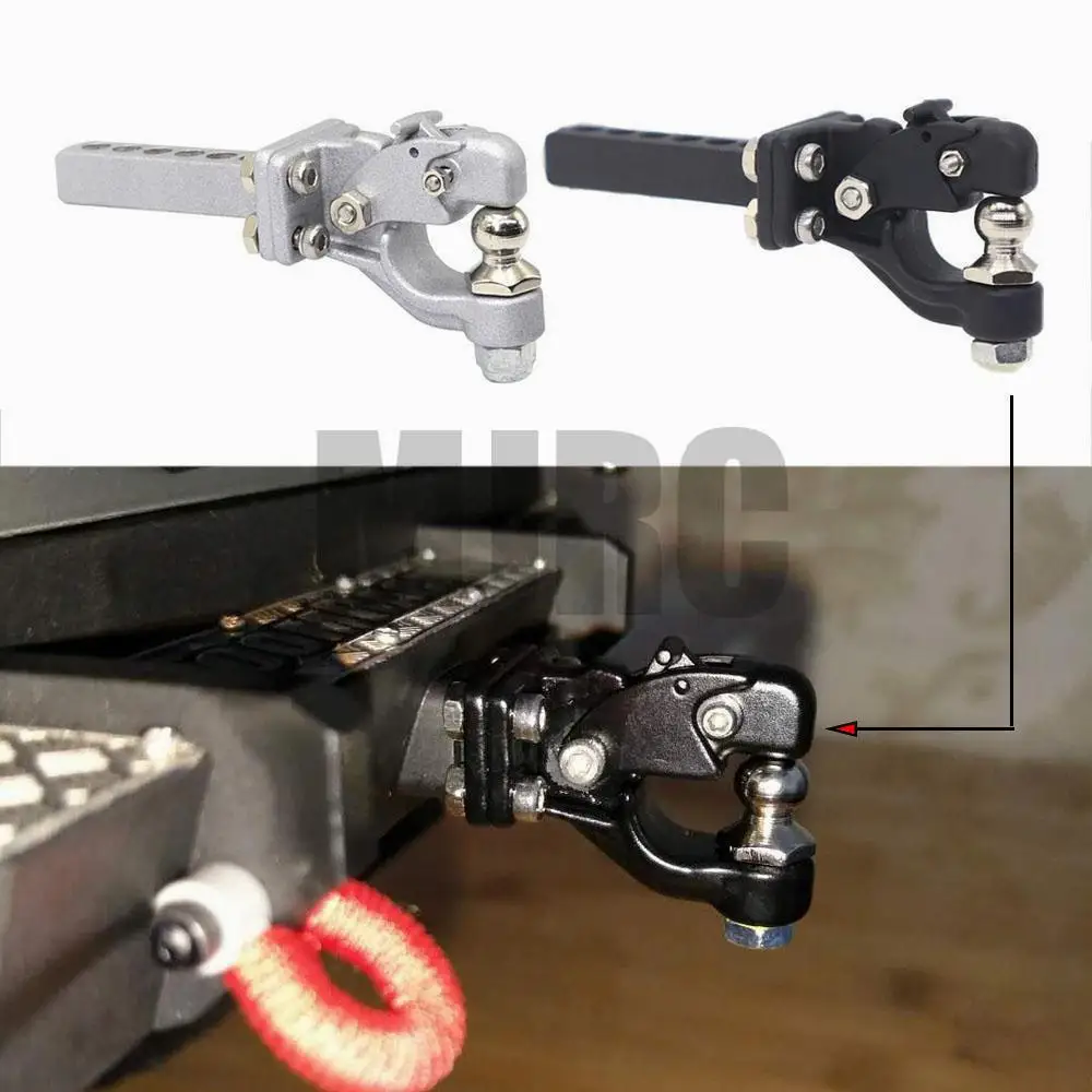 1/10 Trailer Hook RC Tow Hitch Mount for Scale Crawler Rear Bumper SCX10 II TRX4 Defender Element Enduro D90 TF2 CFX RGT EX86190