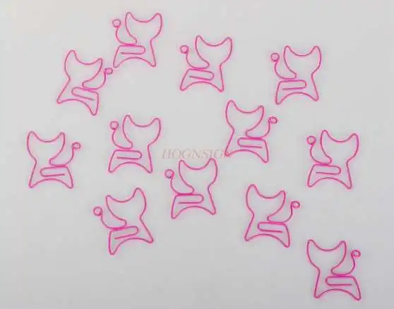 12pcs Kitty paper clip cute rose gold paper clip golden small pin pin paper clip decoration