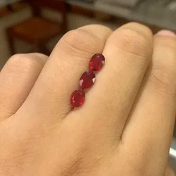 3mm * 4 Mm  and 5mm*7mm Oval  Cut Ruby Loose Stone for Jewelry Craftsman 100% Natural Ruby Gemstone