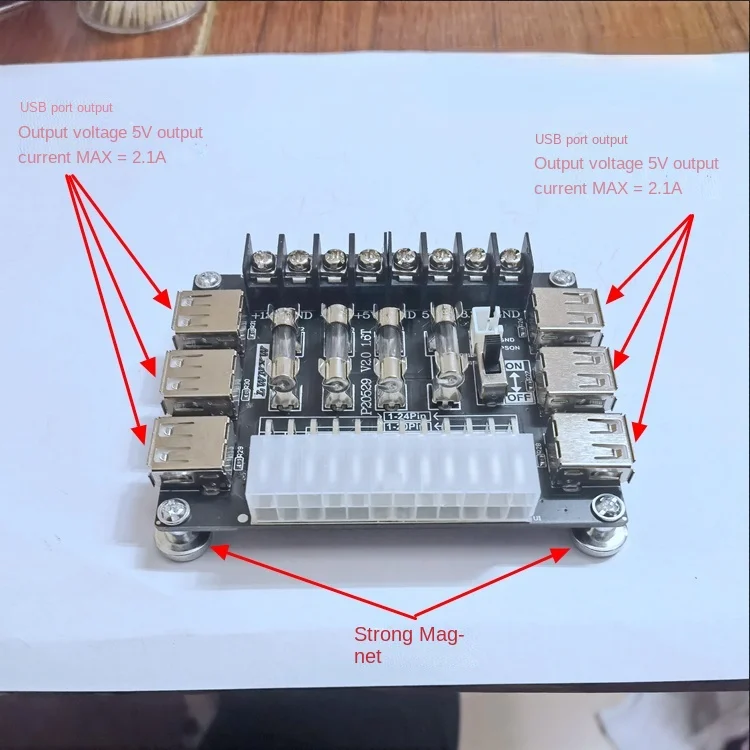 Desktop chassis power ATX adapter board power take-off board outgoing module power supply output terminal USB charging board