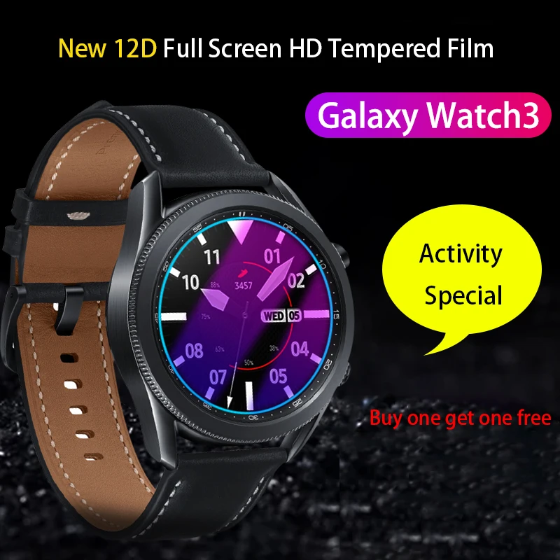 Newest Tempered Glass Screen Protector Film For Samsung Galaxy Watch 3 Scratch-proof And Explosion-proof Tempered Glass