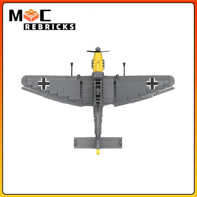 WWII Military Fighter Stuka B-2 MOC Blocks Air Force Fighter Assembled Building Block Toy Children\'s Gift Aircraft Suit Model