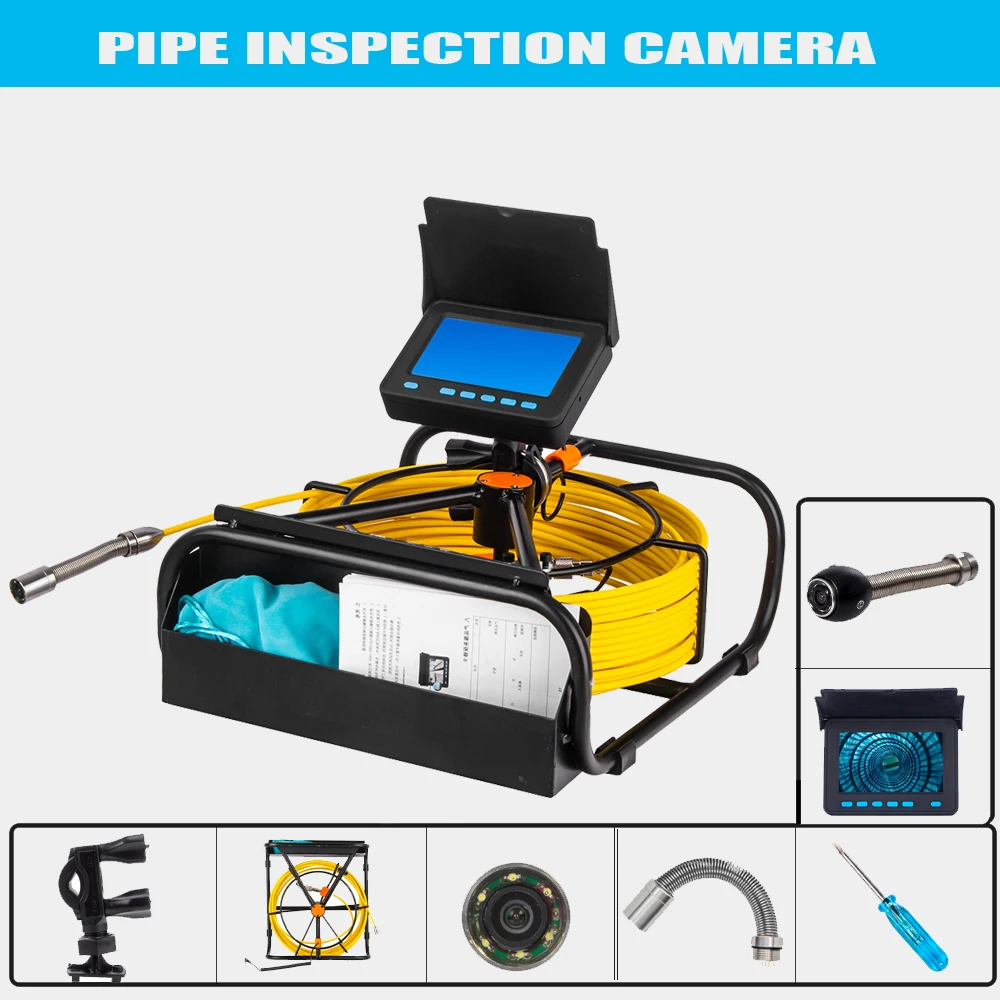 

HD 17MM Waterproof Camera Head Snake Pipe Sewer Inspection Camera for Drain Pipeline Detection,with 16GB Card(Optional)