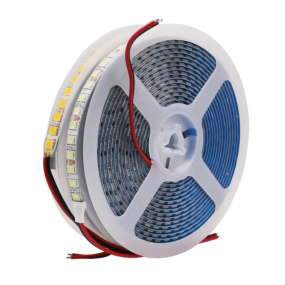 5M LED Strip Light 12V SMD5054 120Leds/m Flexible LED Tape Ribbon Waterproof Stripe diode Tape Natural Warm White Ice Blue Red