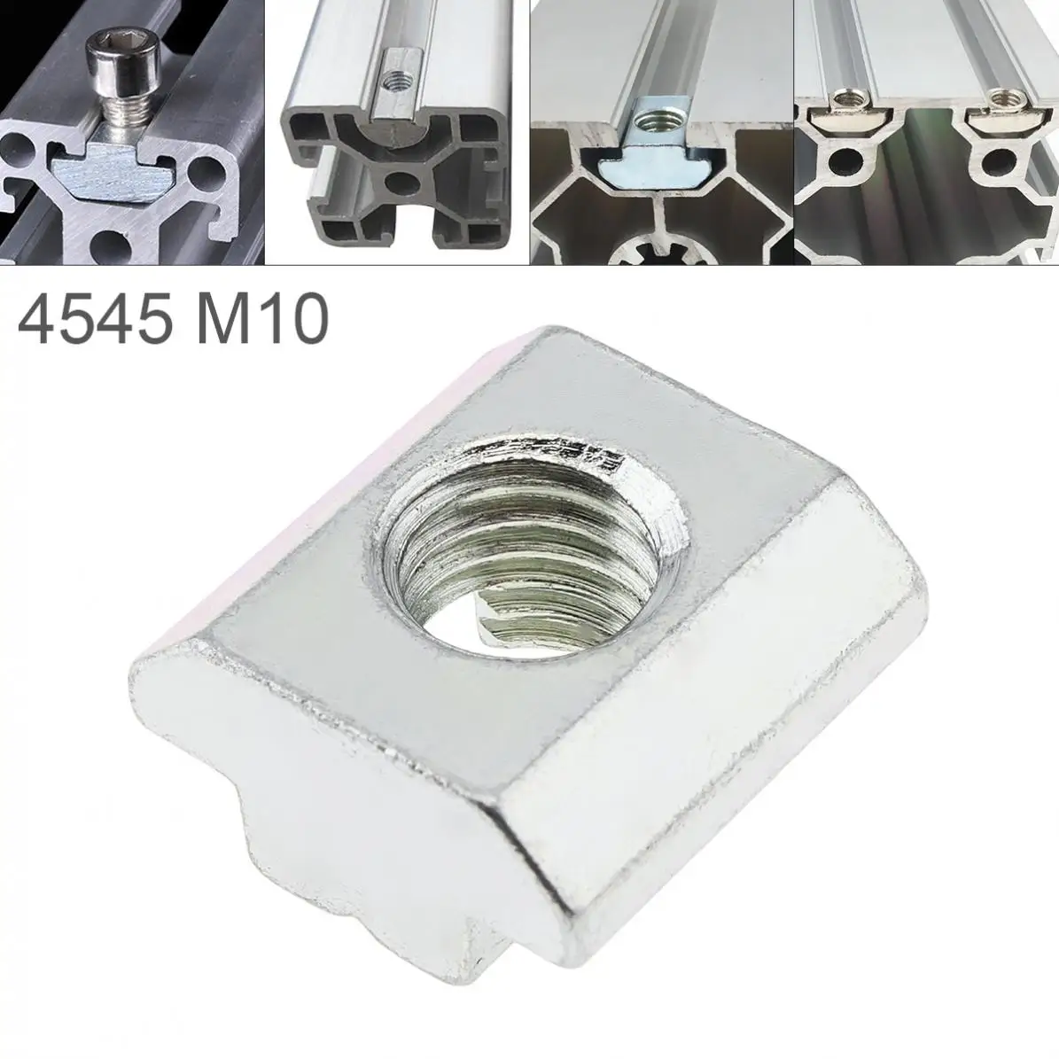 

1PCS 4545 M10 for 45 Series Slot T Nut Sliding T Nut Hammer Drop In Nut Fasten Connector 4545 Aluminum Extrusions Hand Tools