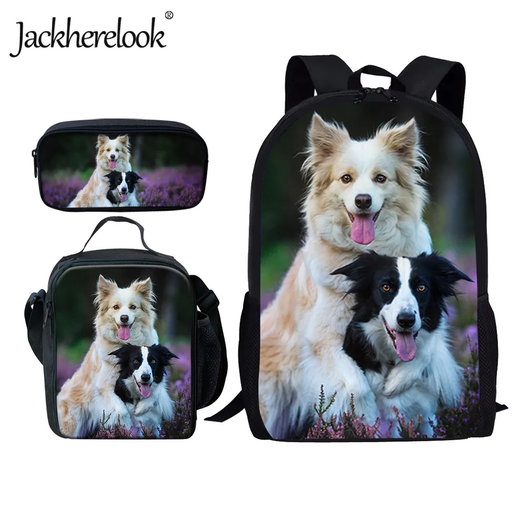 

Jackherelook Cute Dogs 3D Printing School Bag for Child Durable Satchel School Backpack for Youth Girls Kids Schoolbag Mochila