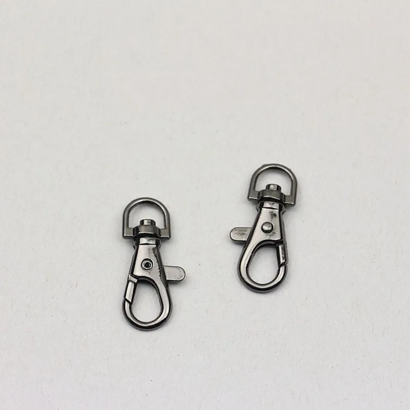 50Pcs 9mm D End Metal Hanger Buckles Lobster Clasp Swivel Trigger Clips Snap Hook for Bags Strap Leather Craft DIY Accessories