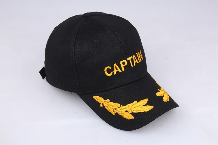 New Hot Embroidery Baseball Cap Men\'s Hip-hop Tide Hat Captain Black Hat American U.S Caps Sailor Outdoor Cap