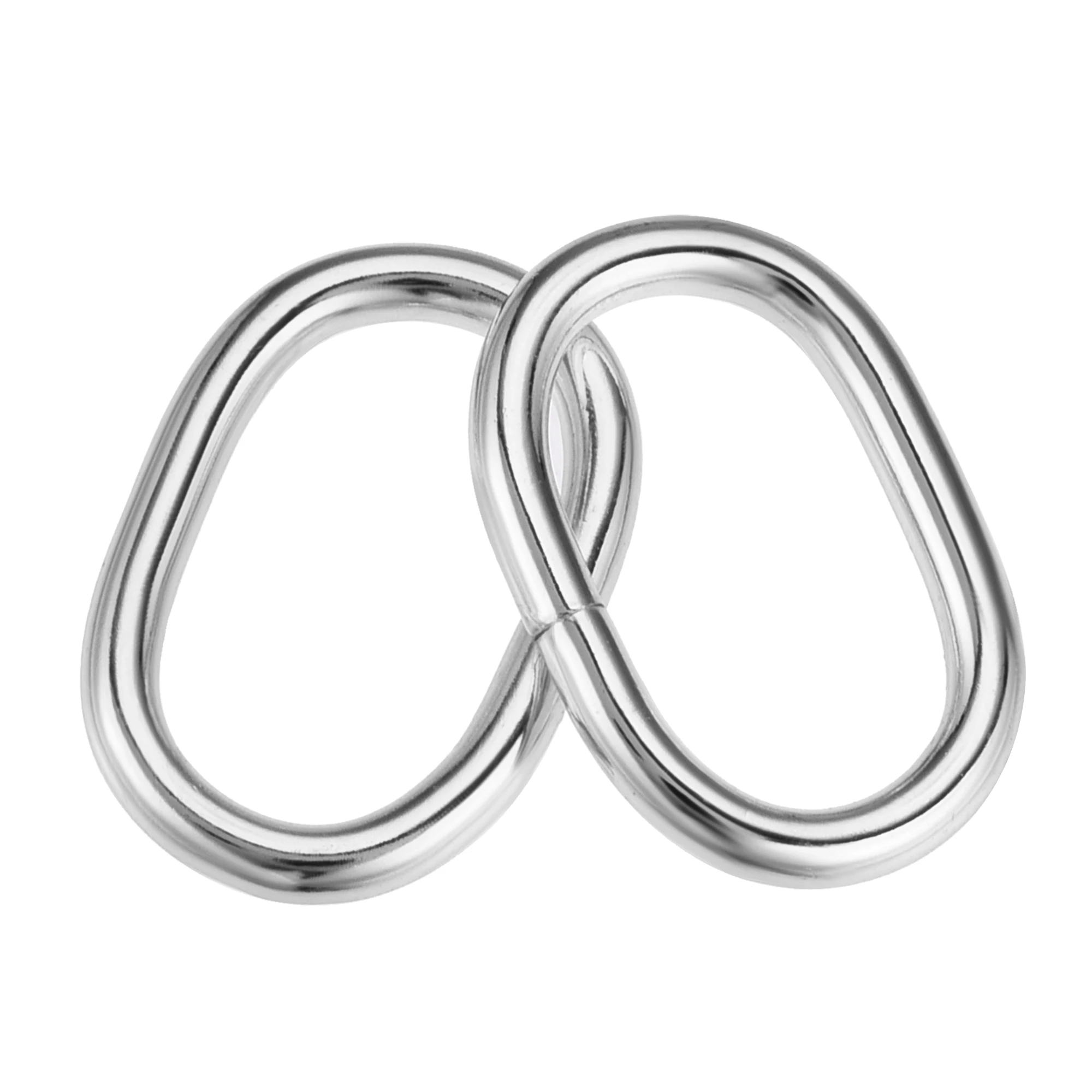 Uxcell Metal Oval Anel Fivelas 26x15mm para Sacos Cintos DIY Silver Tone 10pcs