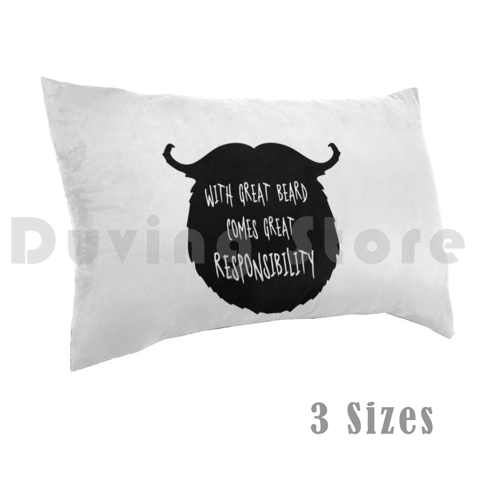 Great Beard Responsibility Funny Quote Pillow Case DIY 50*70 Typography Funny Humour Hipster Fun Crazy