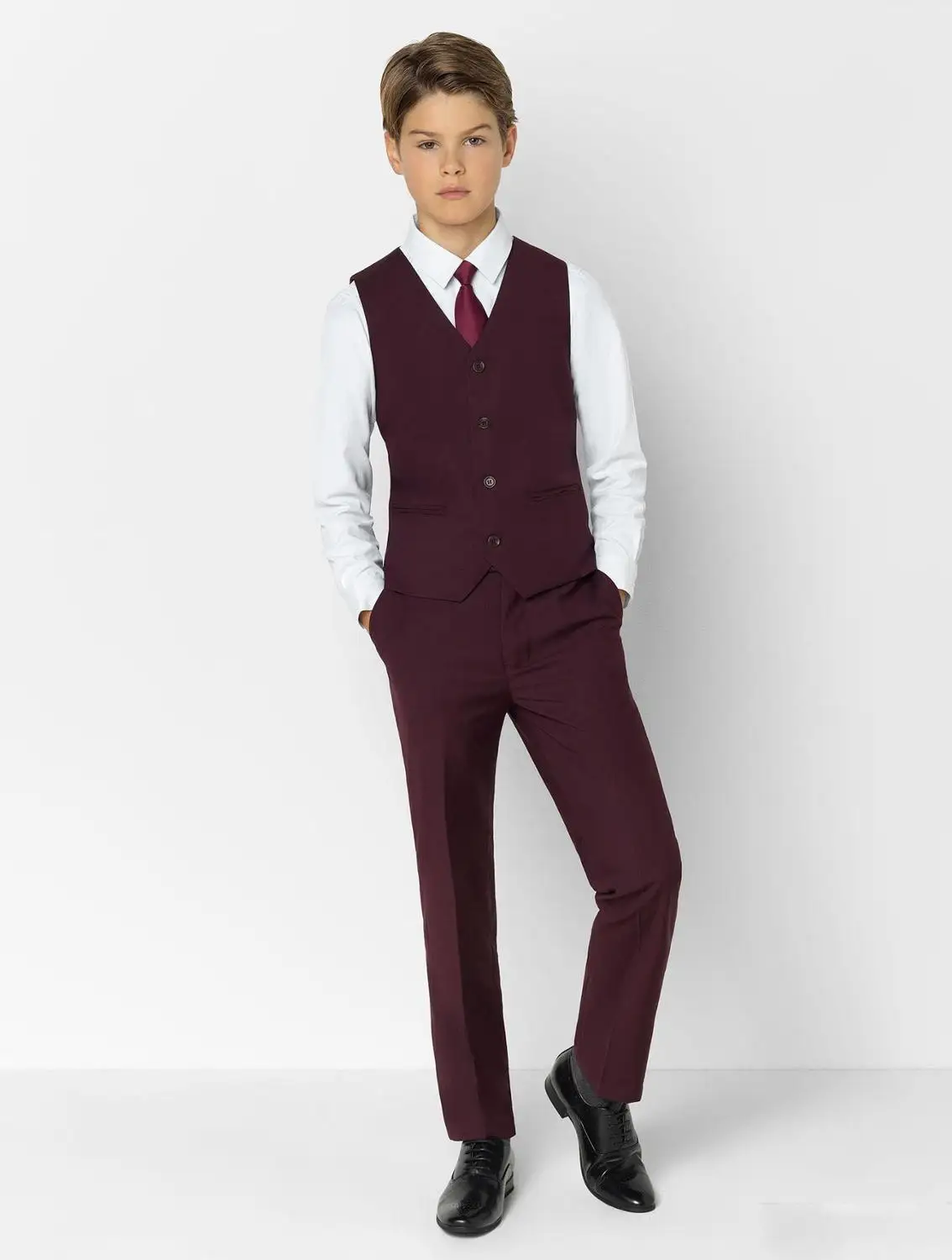 Đậm Đỏ Tuxedo Bé Trai Ăn Tối Phù Hợp Với Bé Trai Form Áo Suông Tuxedo Cho Trẻ Em Tuxedo Trang Trọng Nhân Dịp Phù Hợp Cho Bé Nam ba Lô