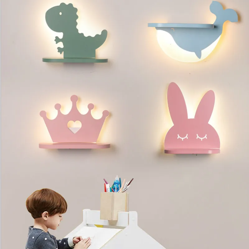 

Storage wall lamp modern led cartoon children's bedroom lamp creative personality Stowable lamp boy girl bedside lamp LB32504