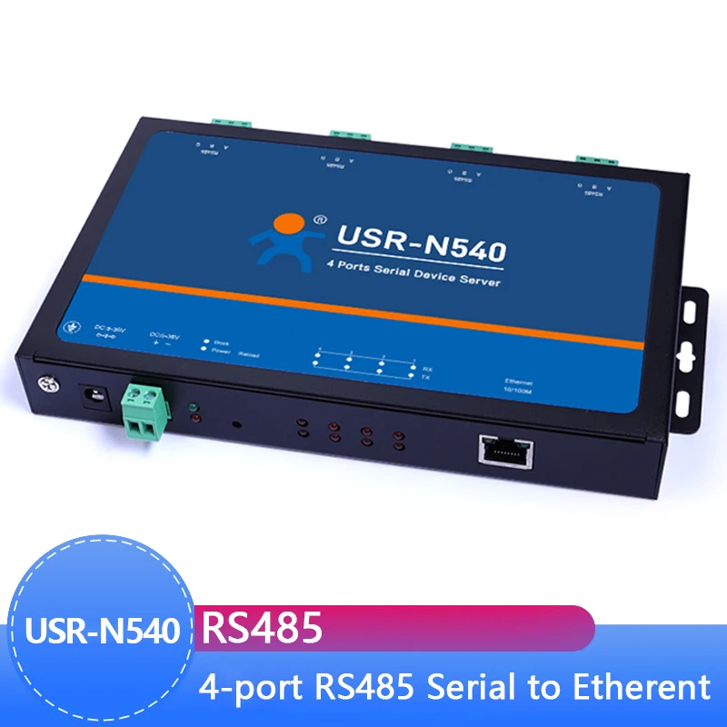 USR-N540 4 x RS485 ports Ethernet Converter with modbus RTU to TCp  4 Serial ports RS485 to Ethernet converter