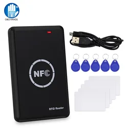 RFID Duplicator Copier 125KHz 13.56MHz NFC Smart Card Reader Writer USB Programmer Key fobs Card ID IC EM UID EM4305 T5577 Tags