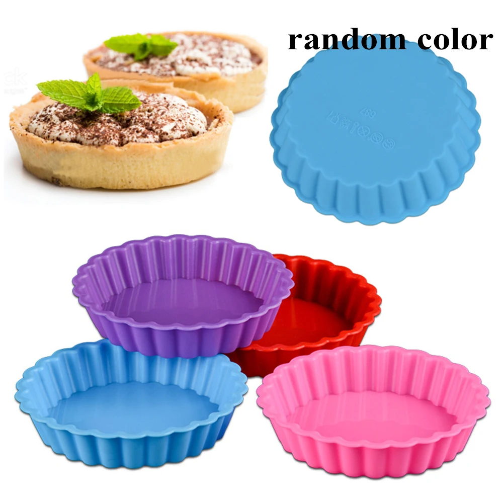 

Silicone Cake Mold Fruit Pie Mould Egg Tart Mold Baking Tray Round Fondant Dessert Mold Pie Pan Bakeware Tools