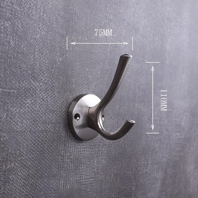 Simple Nordic hanging hook copper single clothes cloakroom hook American black single hook wall hook