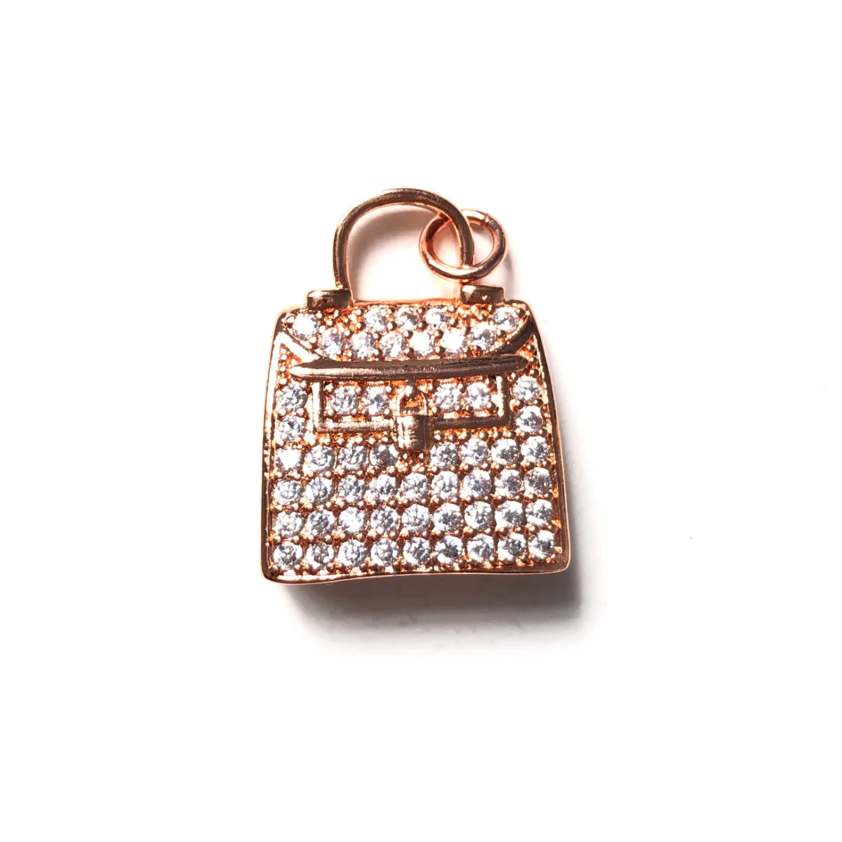 5pcs Fashion Purse Bag Charms for Women Bracelet Girl Necklaces Making Trendy Pendants Clear Crystal Jewelry Accessory Wholesale