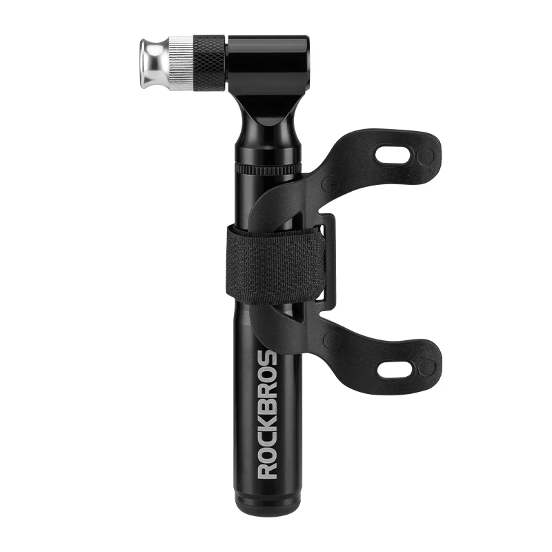 ROCKBROS 130PSI Bicycle Pump Aluminum Alloy Bike Pumps Portable Drop-proof Inflator For Schrader Presta Valve Cycling Pump