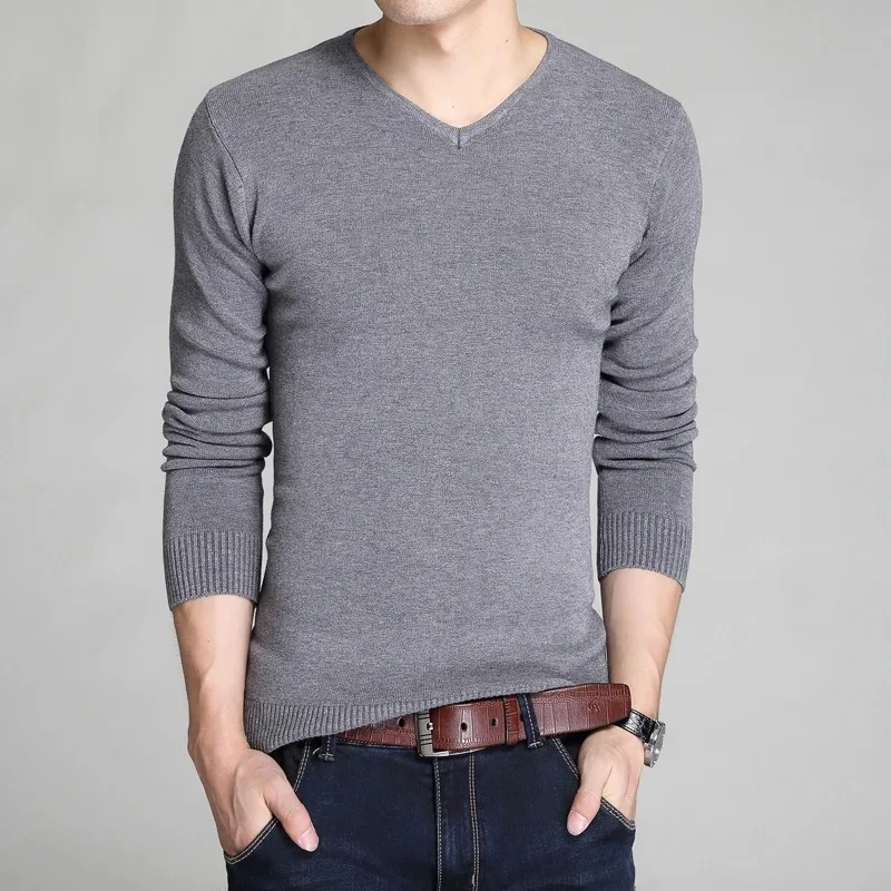 MRMT 2024 Brand New Men's Sweater Self-cultivation Youth Knitted Sweater for Male Men's Solid Color Head Sweater