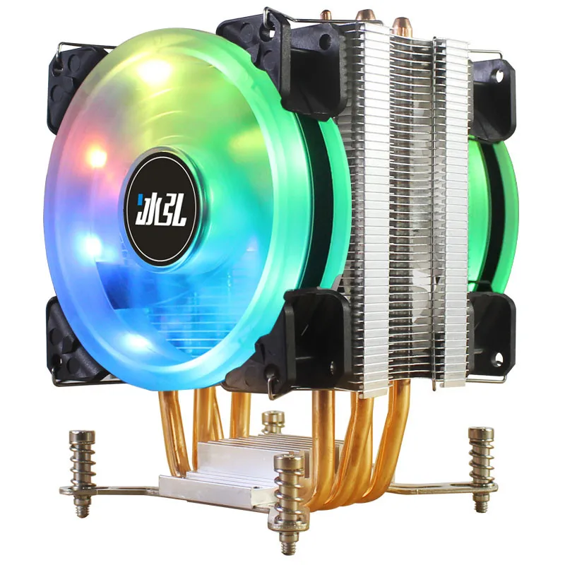 Cpu Fan Heatsink System 4 Heatpipe Cooler 4pin LED RGB Without PWM 12v Cooling Fans For Intel X79 X99 X299 LGA2011 And 2011-V3