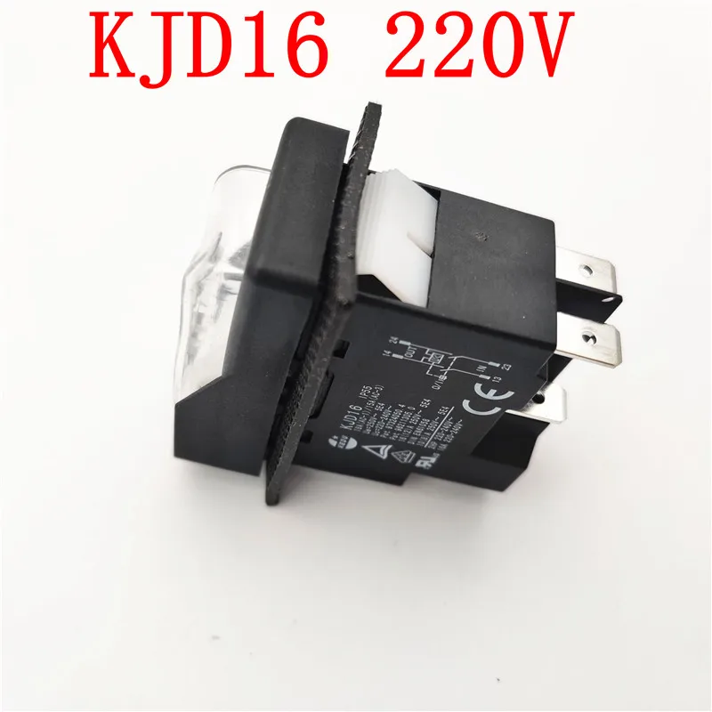 2pcs KJD16  220V  4Pins Electromagnetic Push Button Switch On Off Switches with Overload Protection  for Electric Power Tools